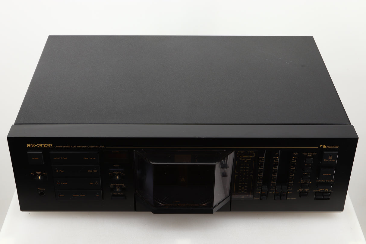 Top view of a used Nakamichi RX-202E Cassette Deck