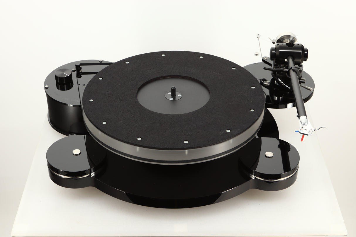 Top view of a used Origin Live Calypso Mk5 Turntable with Encounter MK5 Tonearm