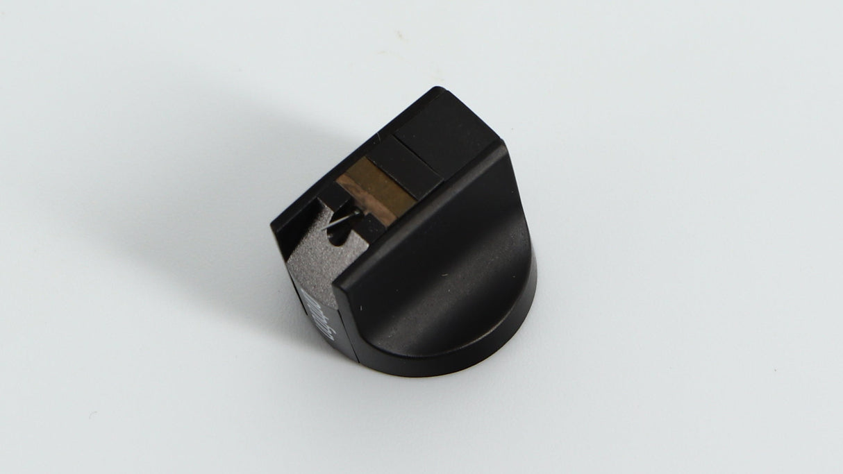 Front right angle of a used Ortofon Cadenza MC Cartridge in a black finish