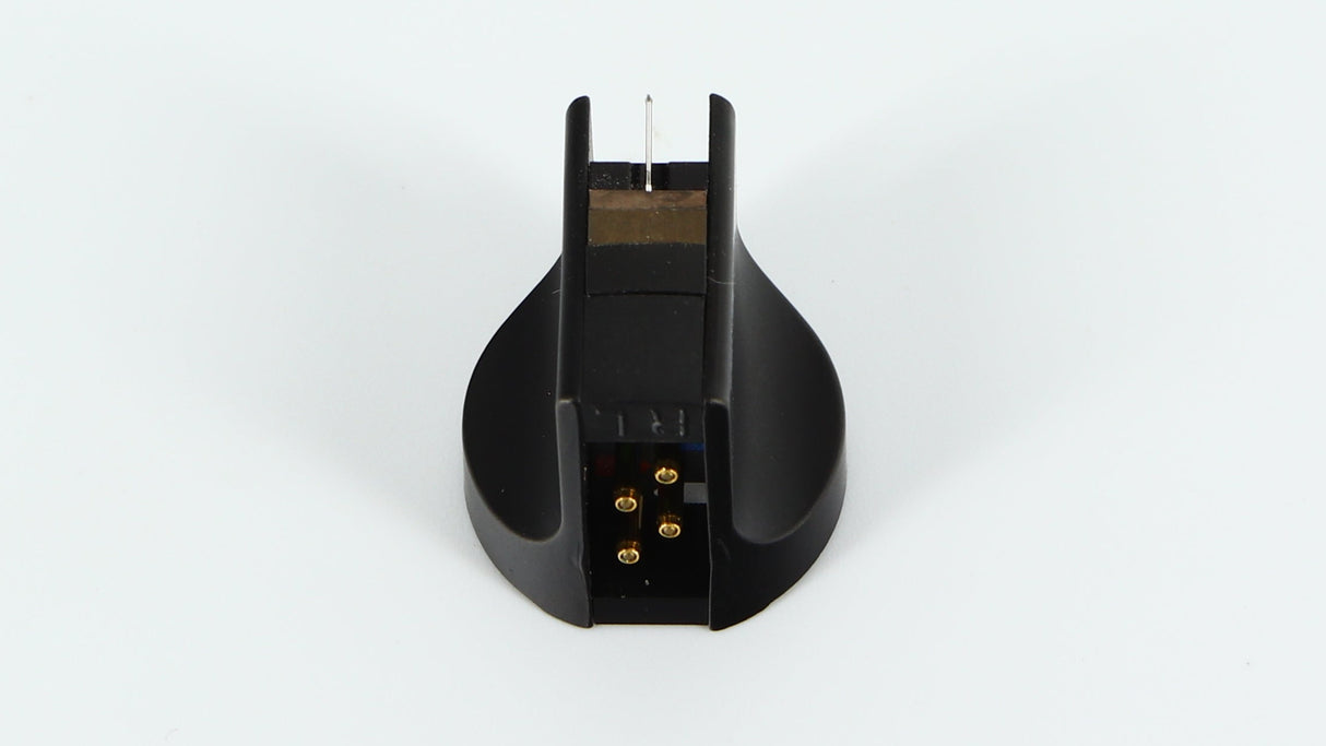 Rear view of a used Ortofon Cadenza MC Cartridge in a black finish