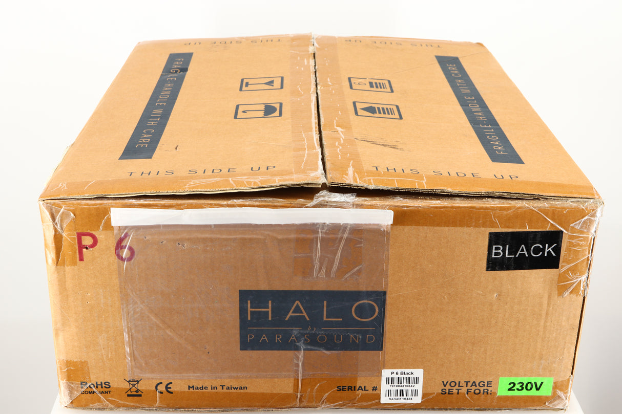 Box for a used Parasound Halo P6 Pre Amplifier