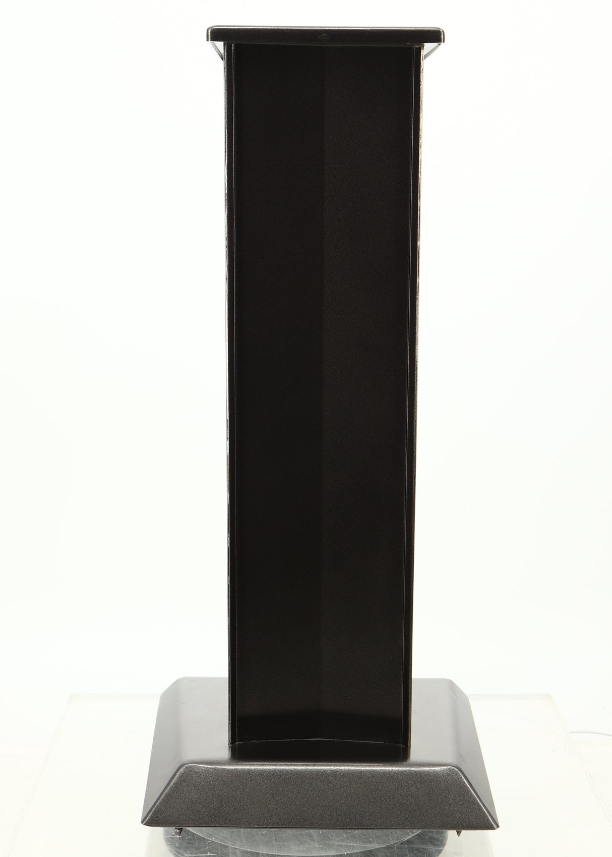 Rear view of a used Partington Dreadnought Ultima 60cm Speaker Stand in a black mirror finish