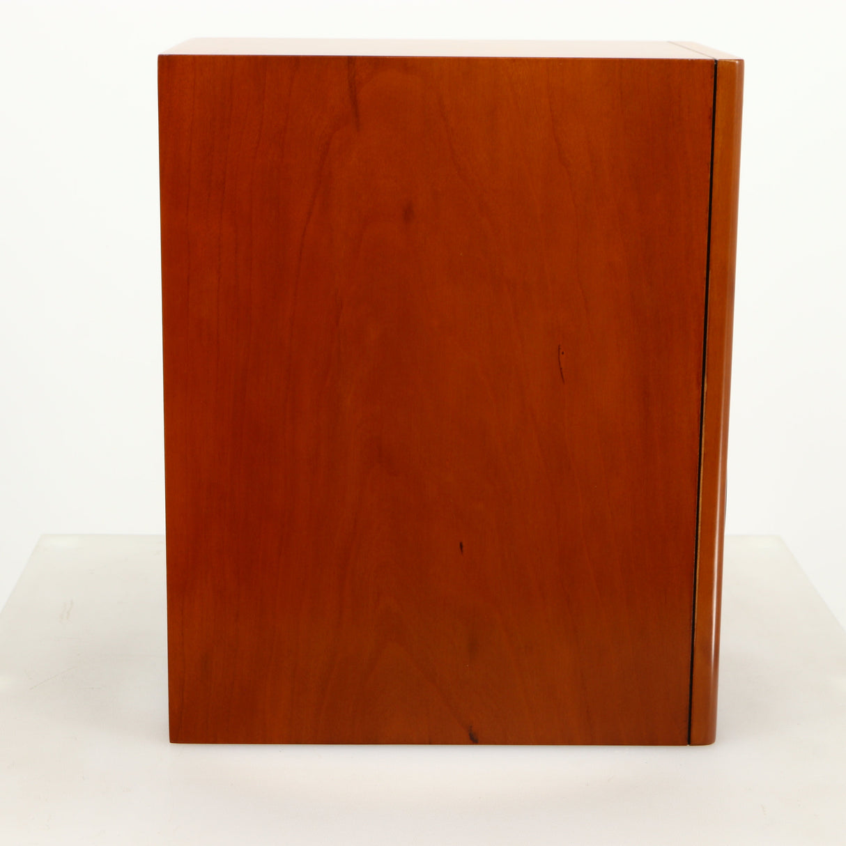 Left side view of a used PMC DB1i Standmount Speaker in a cherry finish