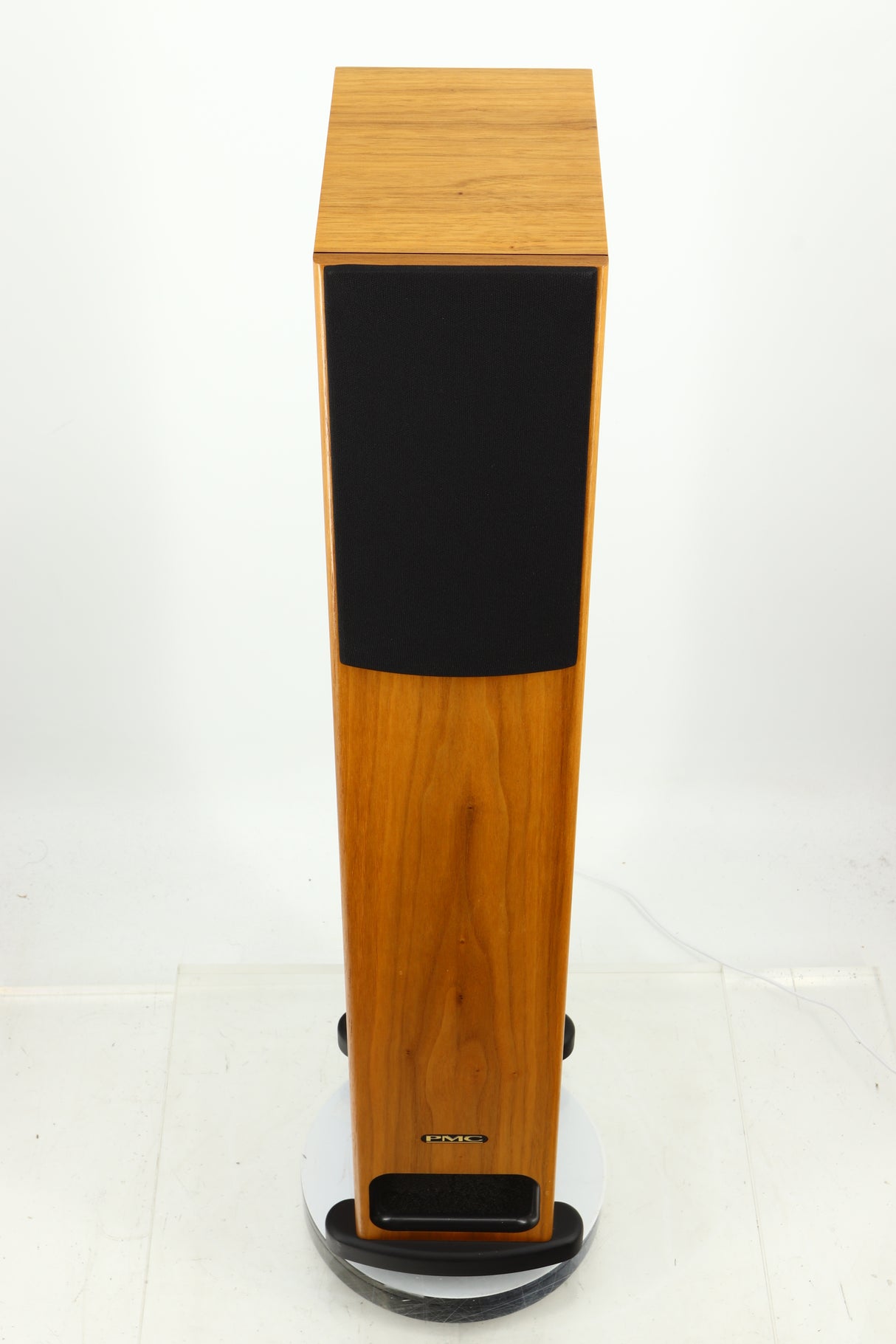 Top view of a PMC GB1 Floorstanding Speaker in a oak finish
