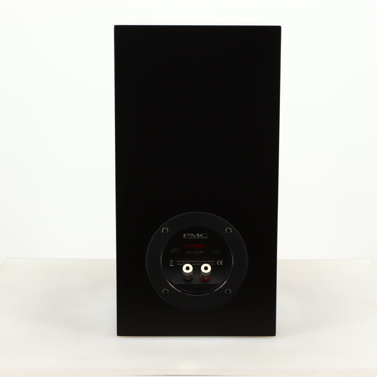 Rear view of a used PMC Prodigy 1 Standmount Speakers in a black finish