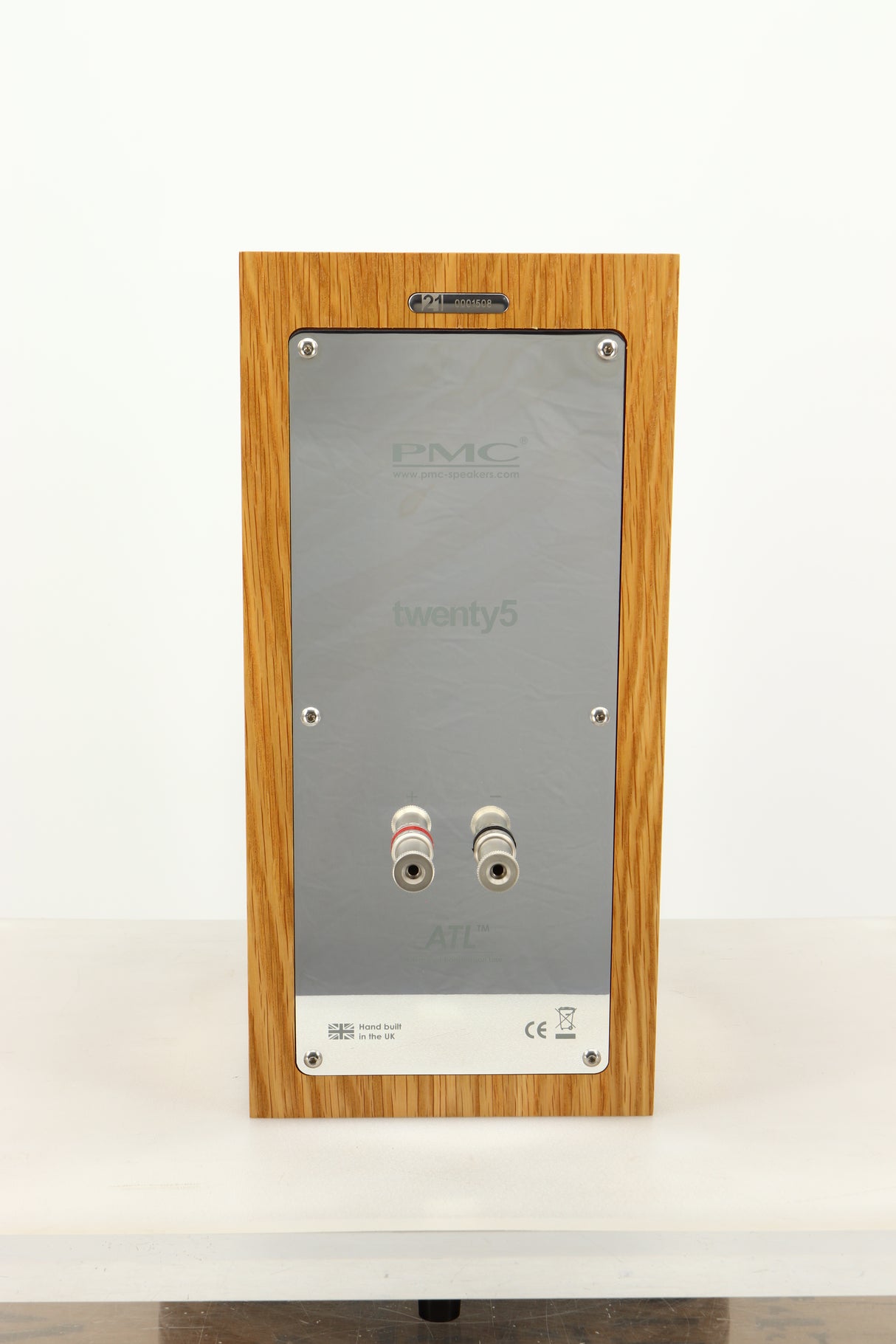 Rear view of a used PMC Twenty5 21 Standmount Speaker in Oak finish