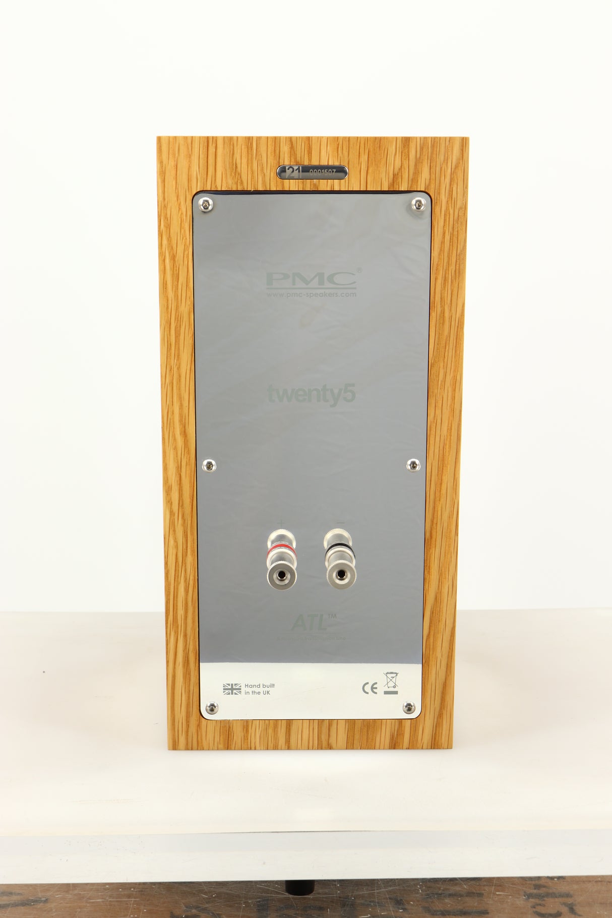 Rear view of a used PMC Twenty5 21 Standmount Speaker in Oak finish
