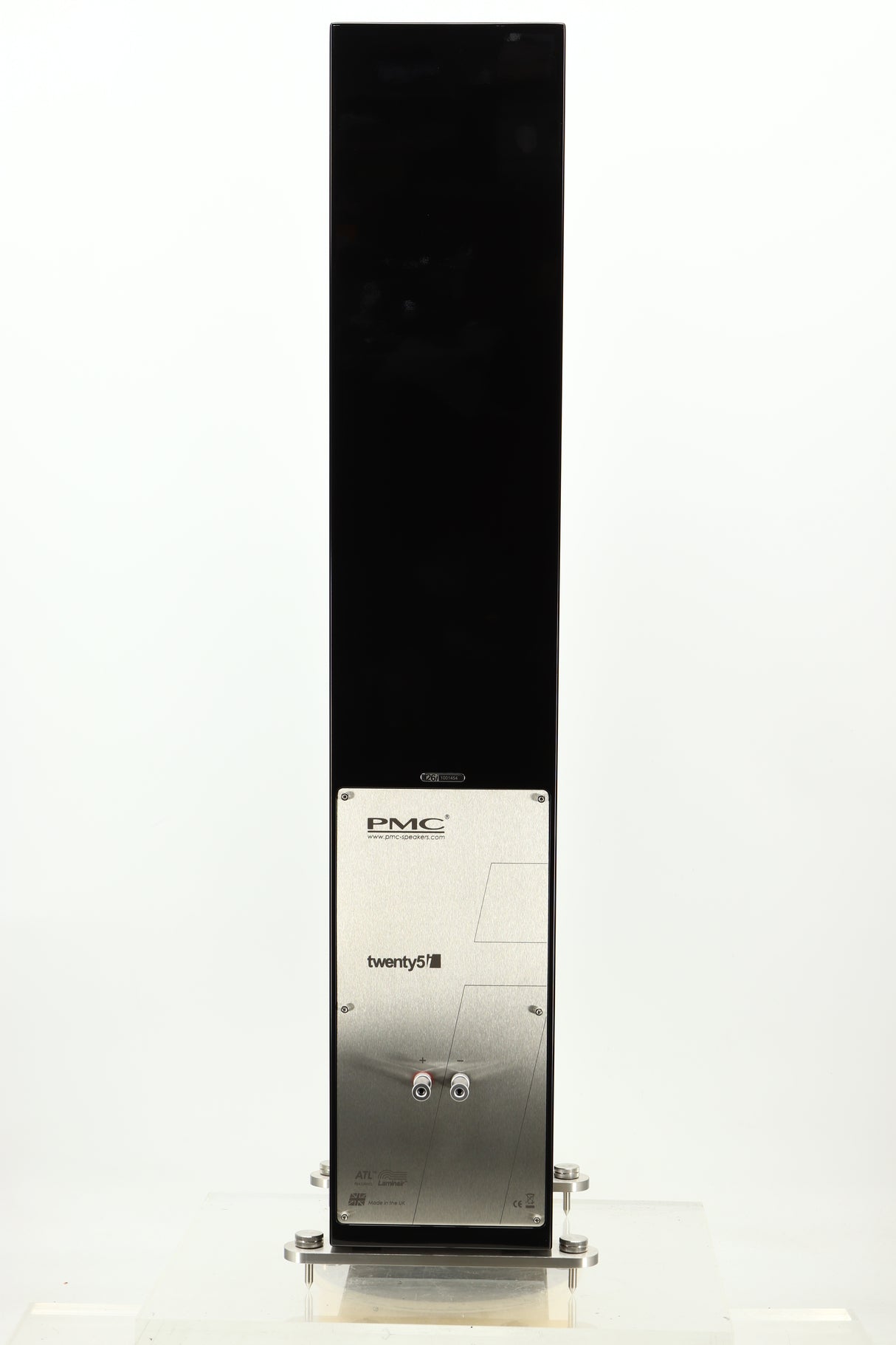 Rear view of a used PMC Twenty5 26i Floorstanding Speaker in Diamond Black finish
