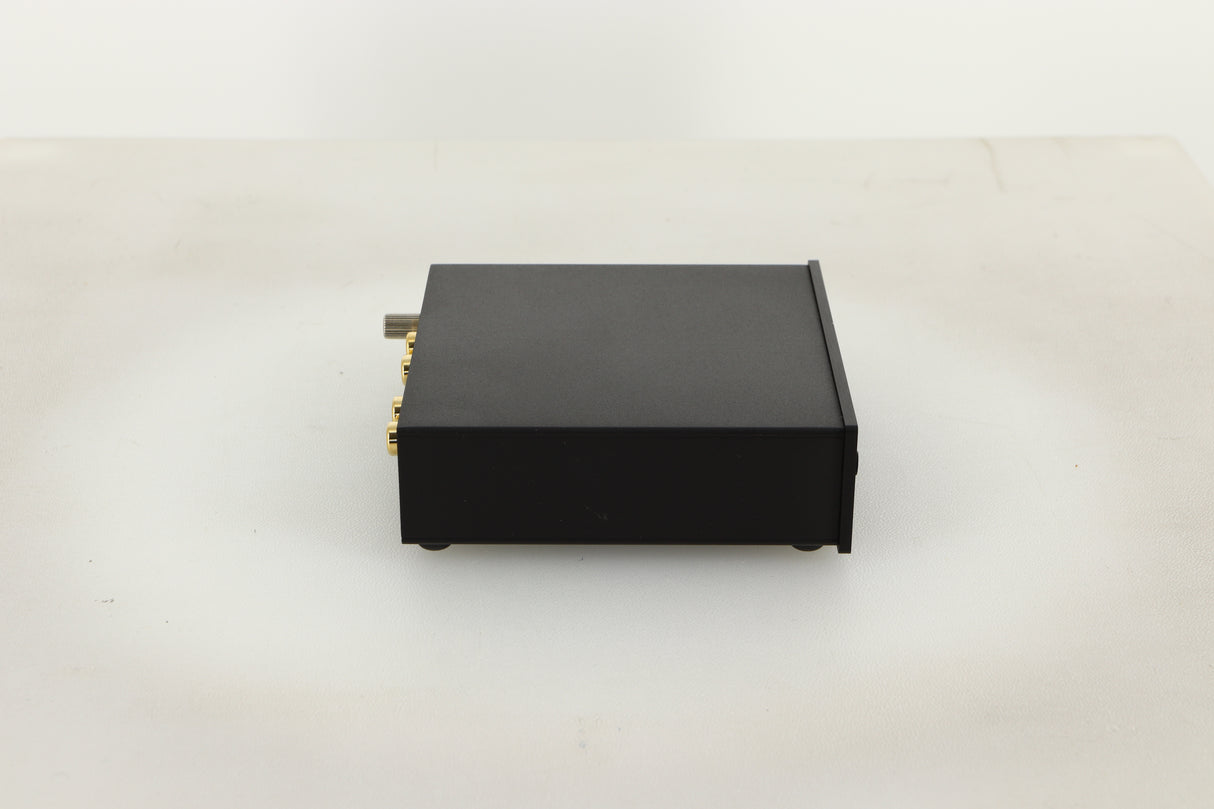 Side view of a used Pro-Ject Phonobox S2 Phonostage in Black finish