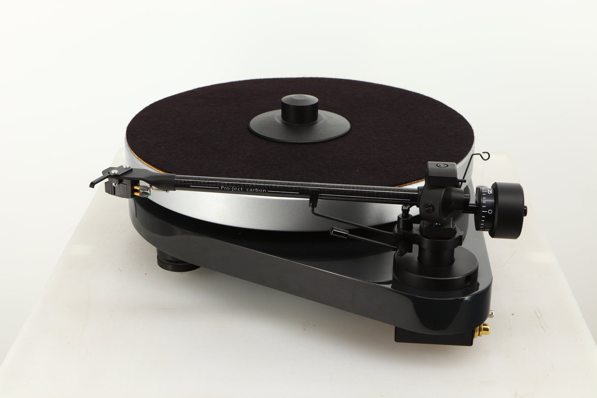 Side view of a used Pro-Ject RPM5 Turntable in Black finish with Ortofon 510 MkII Cartridge