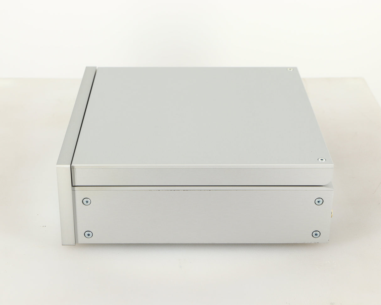 Right side view of a used Project CD Box RS2 T CD Transport in a silver finish