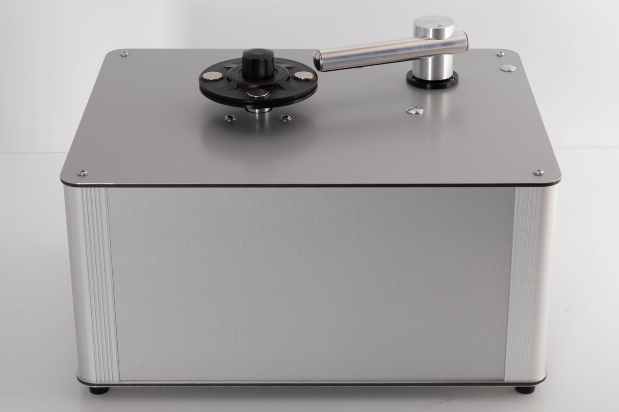 Top of a used Project VC-S3 Record Cleaning Machine in a Silver finish