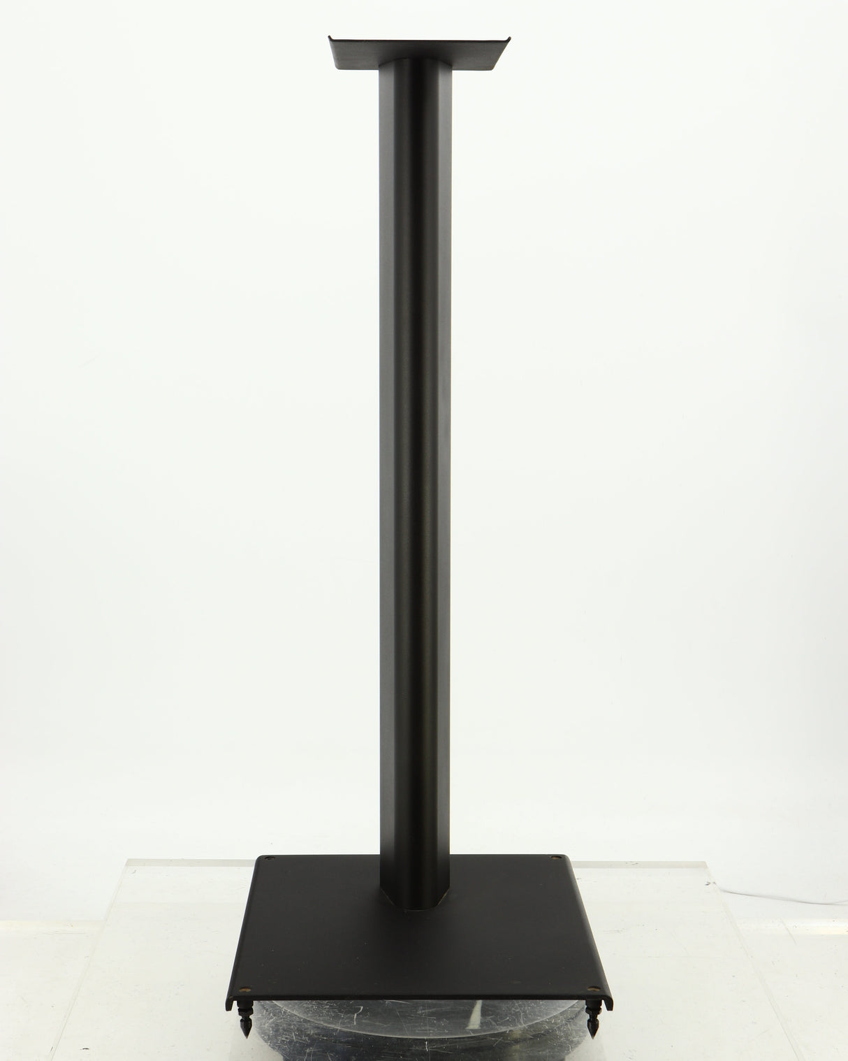 Front view of a used Q Acoustics 3000 Series Speaker Stands (3010) in a black finish