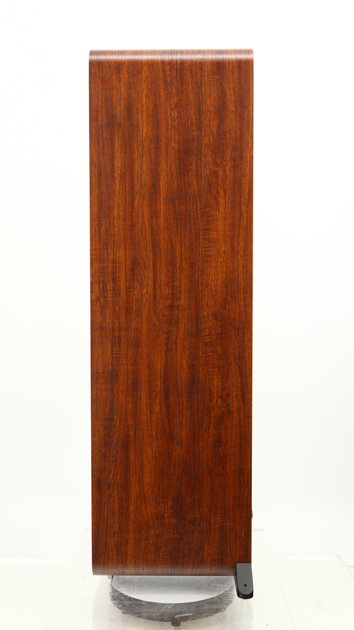 Right side view of a used Q Acoustics 3050i Floorstanding Speakers in a walnut finish