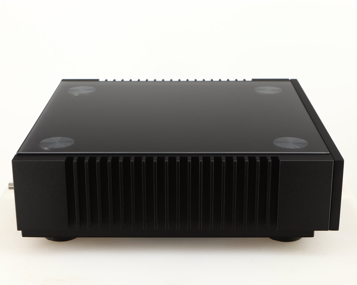 Left side view of a used Quad Artera Pre Amplifier in a black finish
