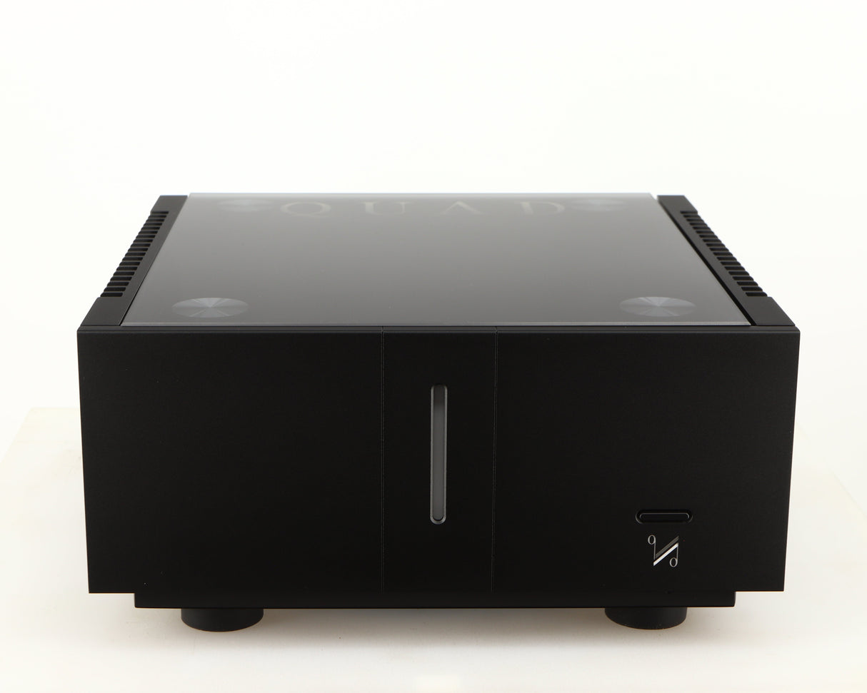 Front view of a used Quad Artera Stereo Power Amplifier in a black finish
