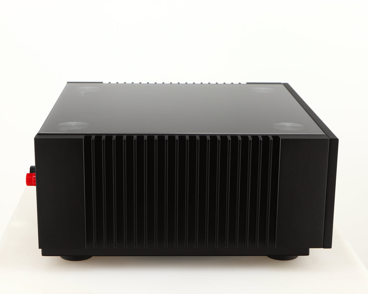 Left side view of a used Quad Artera Stereo Power Amplifier in a black finish