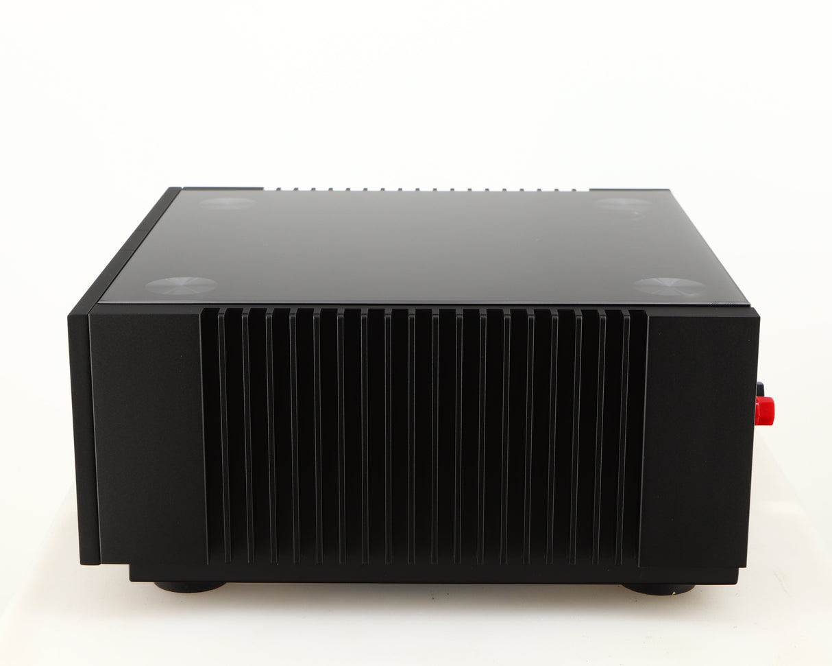 Right side view of a used Quad Artera Stereo Power Amplifier in a black finish