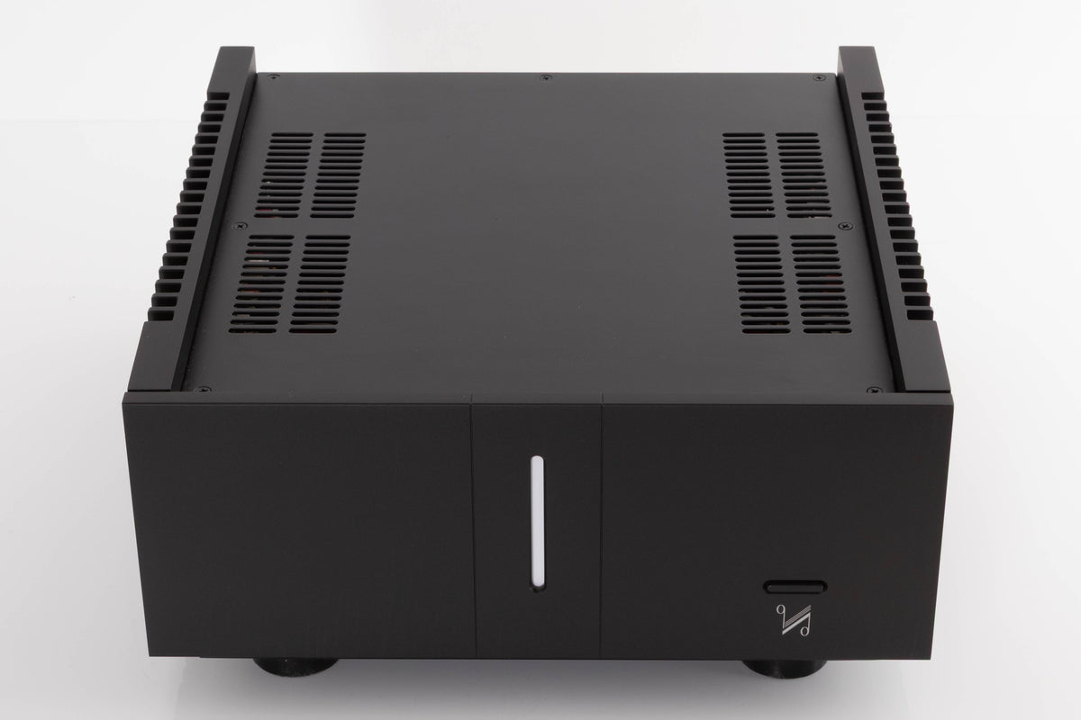 Top of a used Quad Artera Stereo Power Amplifier in a Black finish
