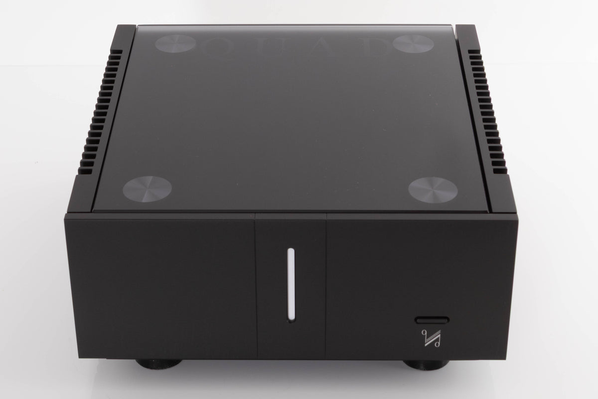 Top of a used Quad Artera Stereo Power Amplifier in a Black finish