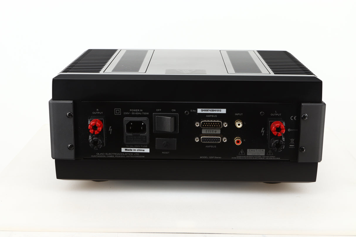 Rear view of a used Quad Elite QSP Power Amplifier