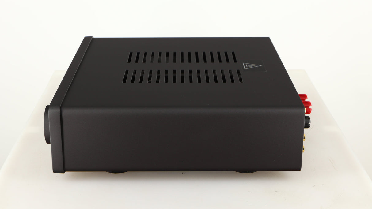 Right side view of a used Quad Vena Integrated Amplifier in a lancaster grey finish