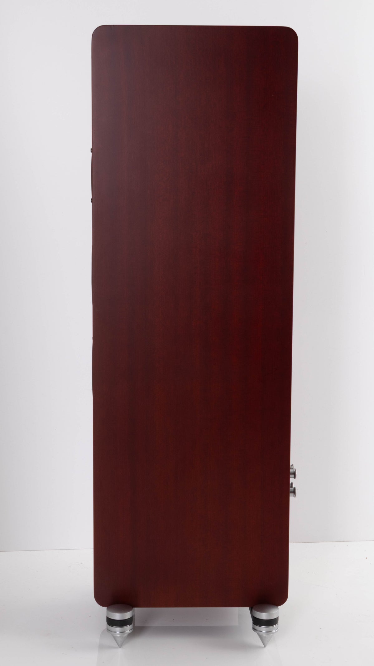 Right side view of a used Quad S-4 Floorstanding Speaker in a Sapele Mahogany finish