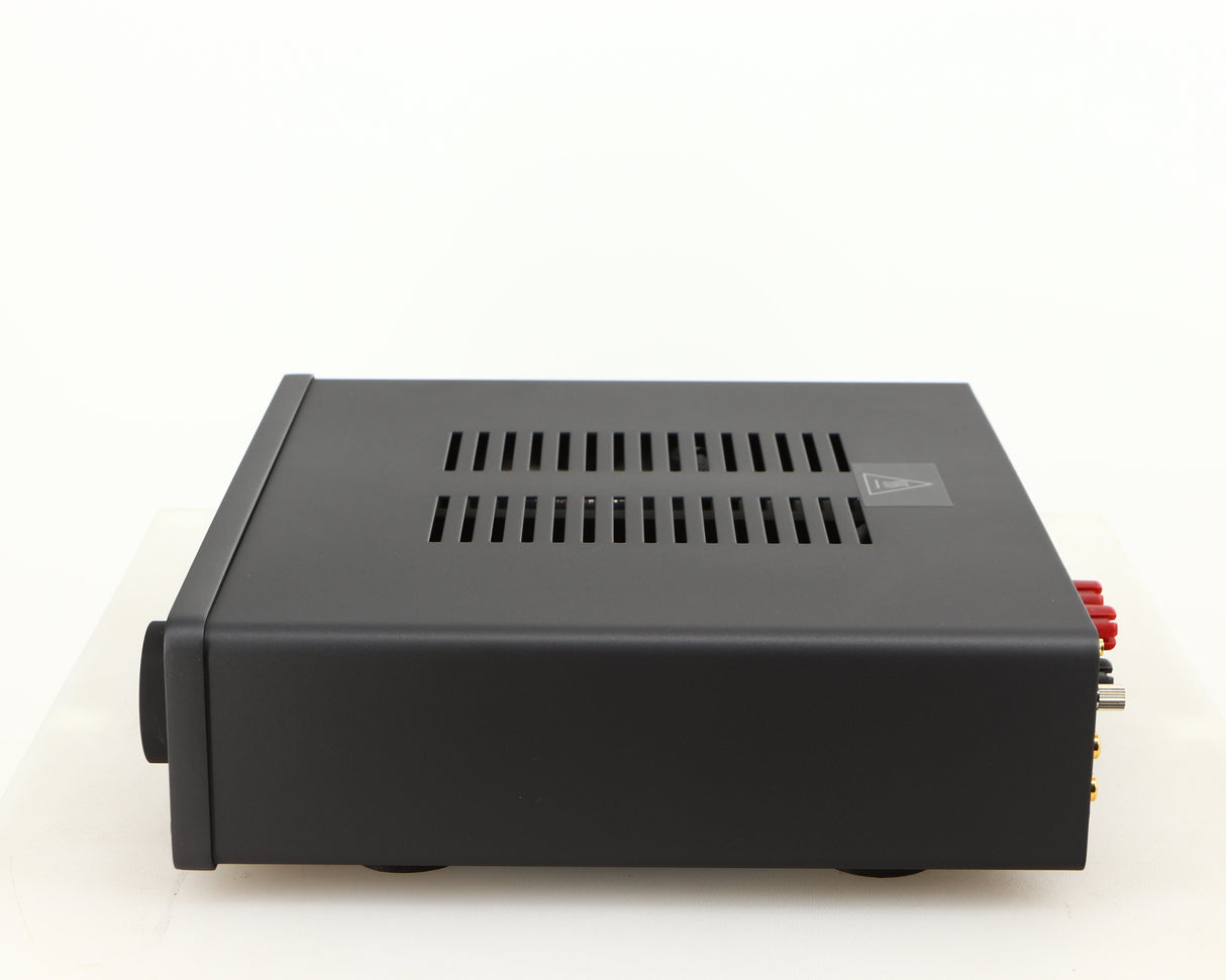 Right side view of a used Quad Vena II Integrated Amplifier in a lancaster grey finish