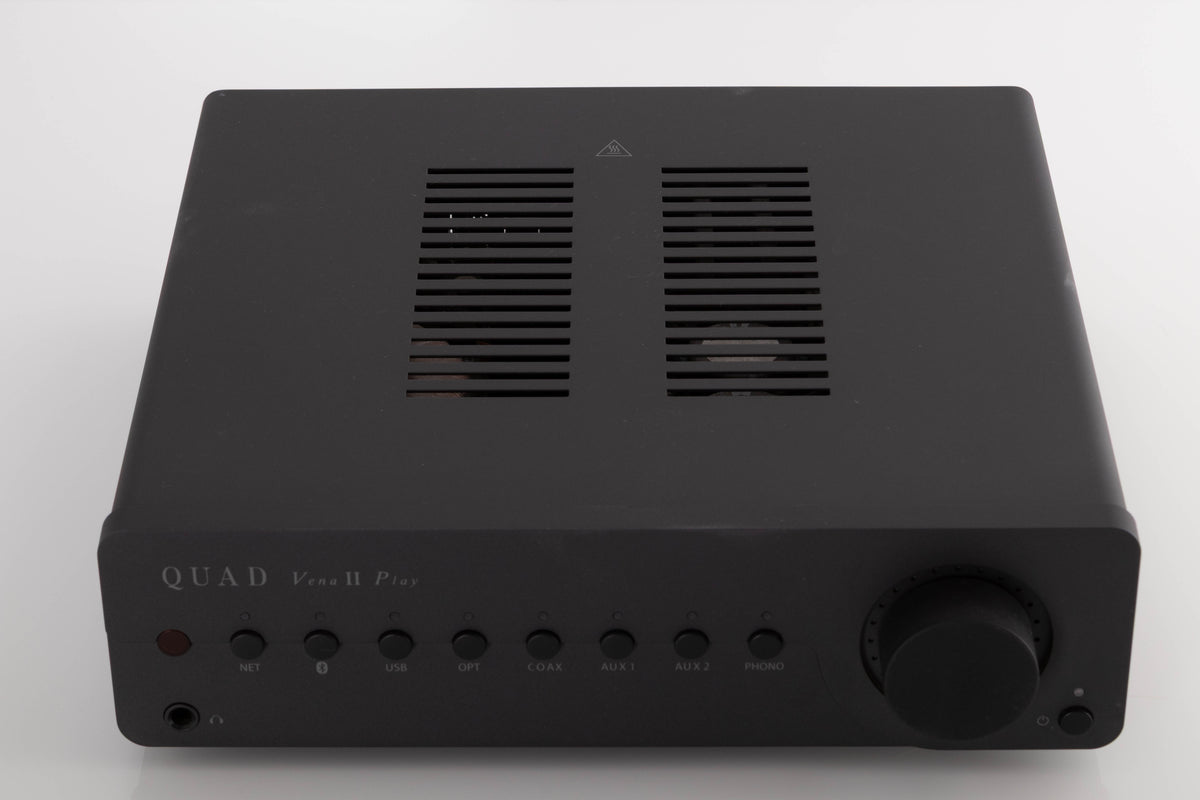 Top view of a used Quad Vena II Play Integrated Amplifier in Lancaster Grey