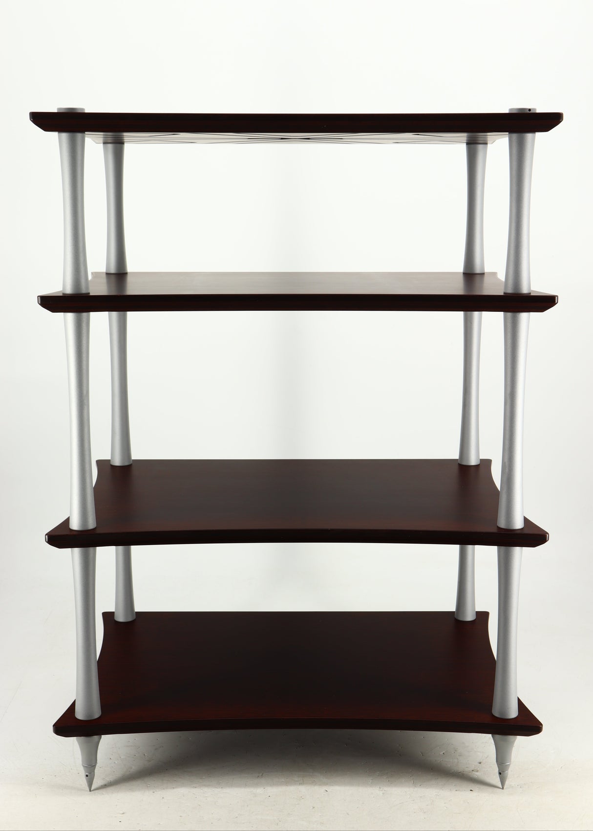 Front view of a used Quadraspire Q4 EVO Hifi Support in a dark cherry finish