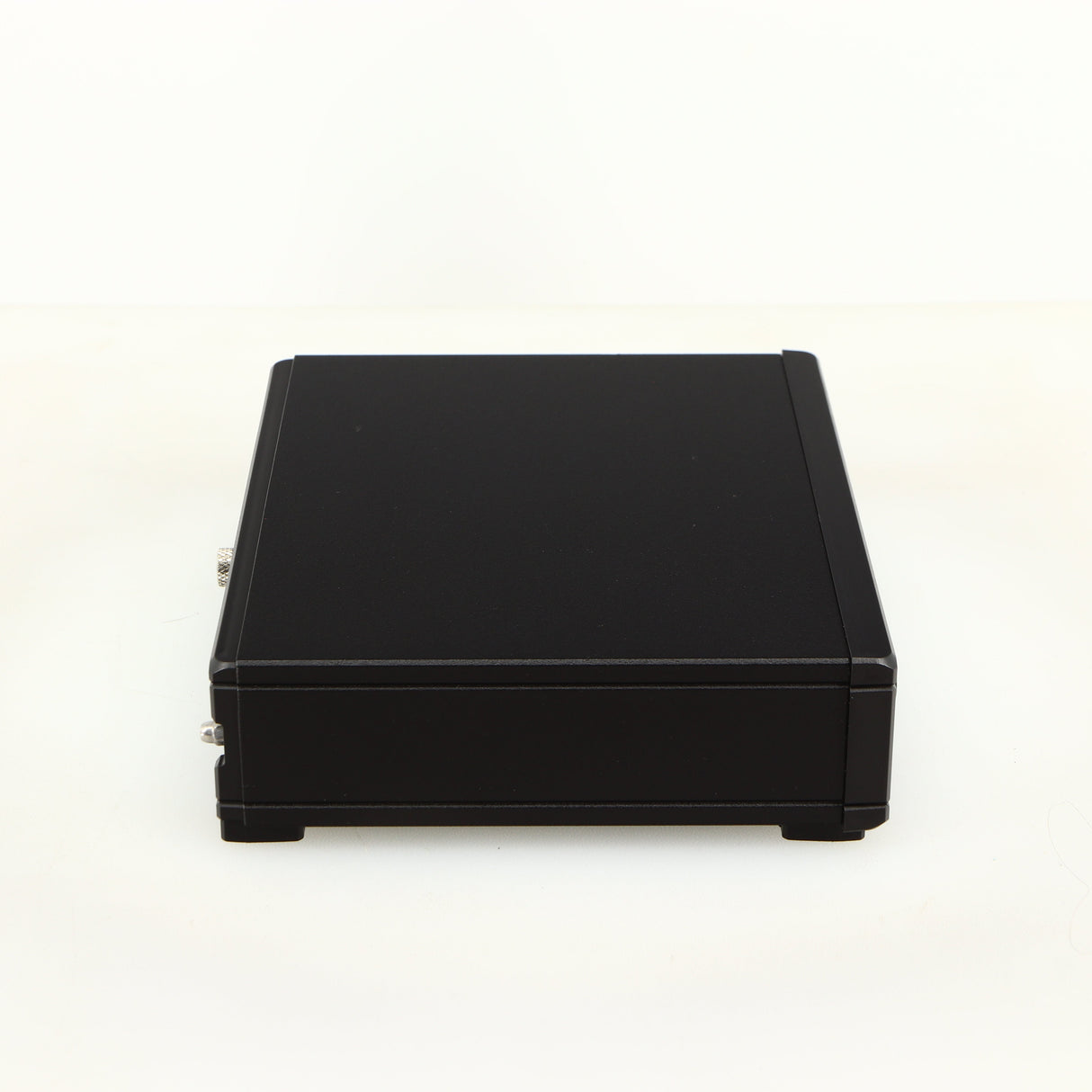 Left side view of a used Rega FONO MM MK5 Phonostage in a black finish