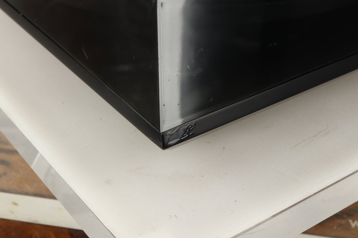 Close up view of a used Rega P3 Turntable in Black finish