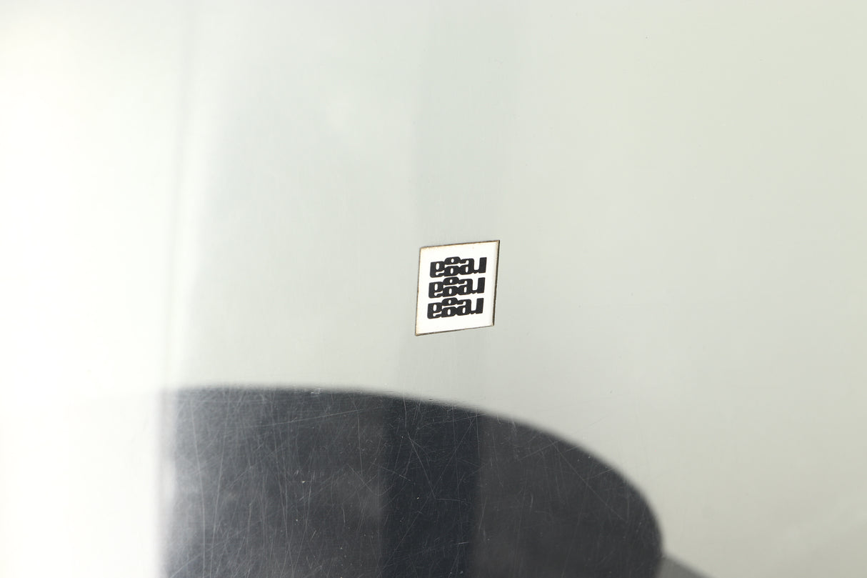 Close up of a used Rega Planar 3 Turntable 24V Upgraded in a black finish showing scratching on the lid
