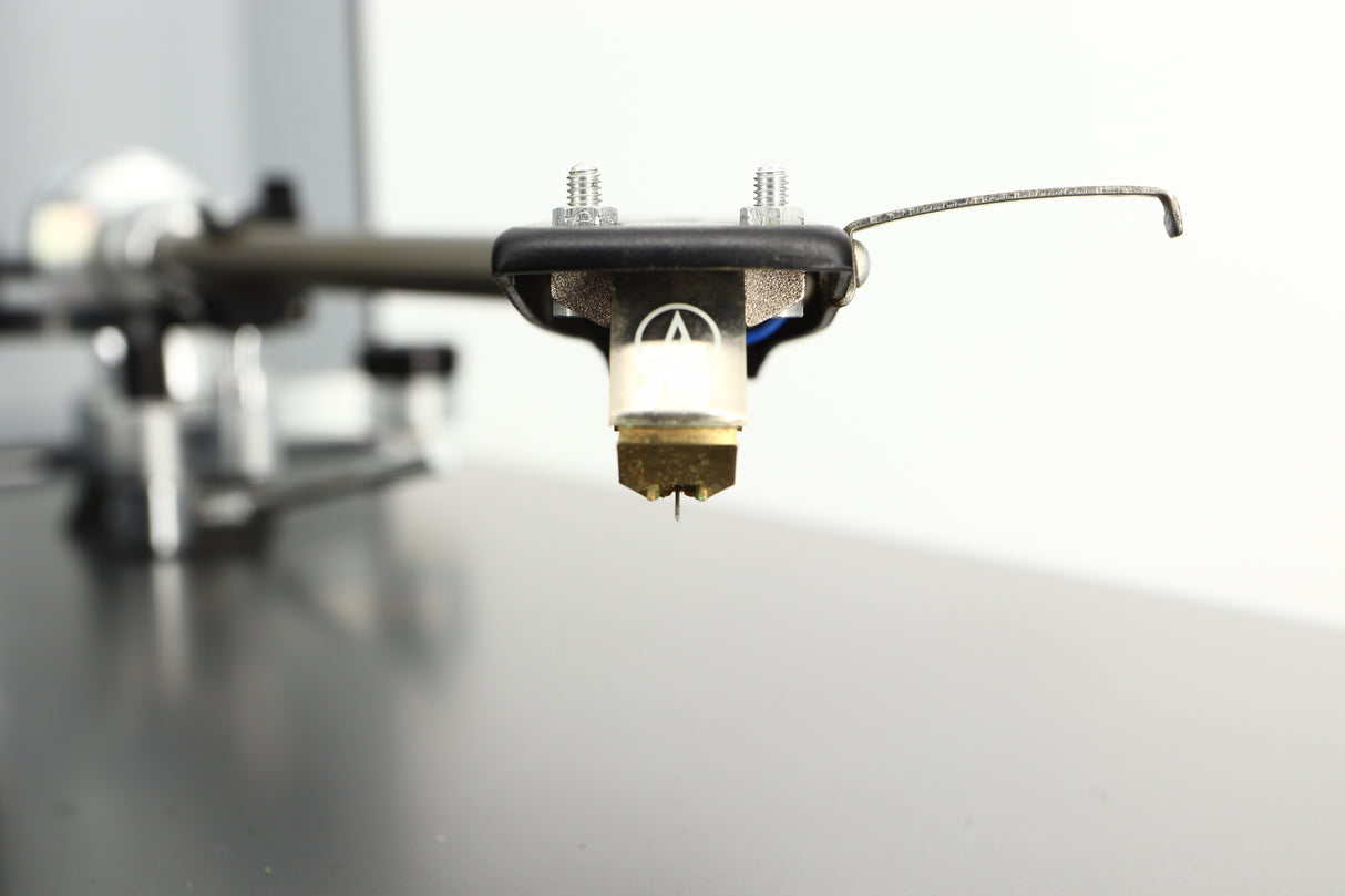 Close up view of a used Rega Planar 3 Turntable