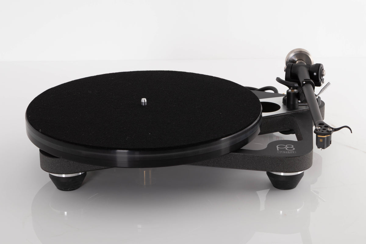 Front view of a used Rega Planar 8 Turntable with Hana ML Cartridge