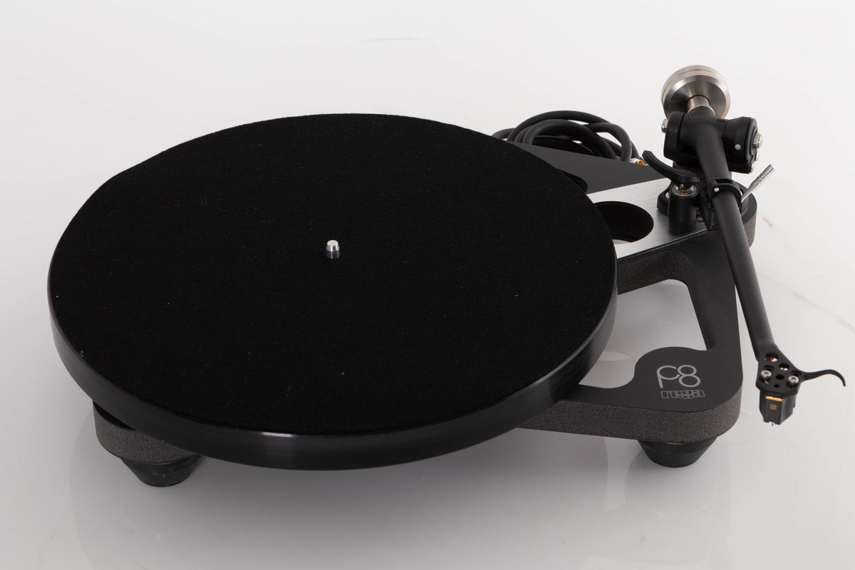 Top view of a used Rega Planar 8 Turntable with Hana ML Cartridge