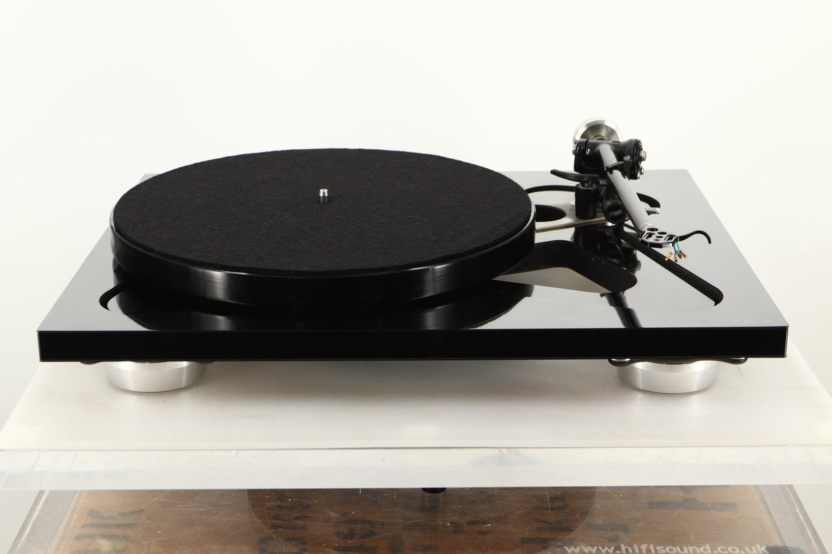 Front view of a used Rega RP8 Turntable in Black finish