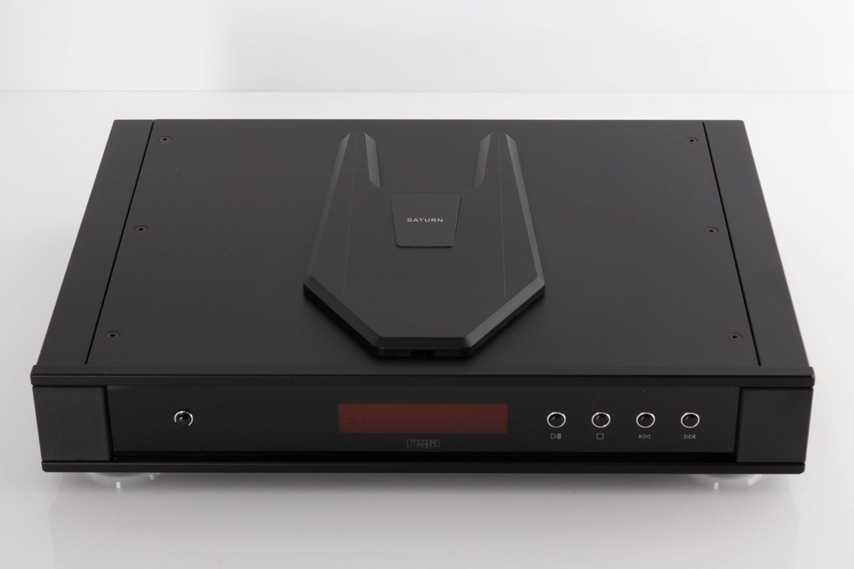 Top of a used Rega Saturn MK3 CD Player in a Black finish