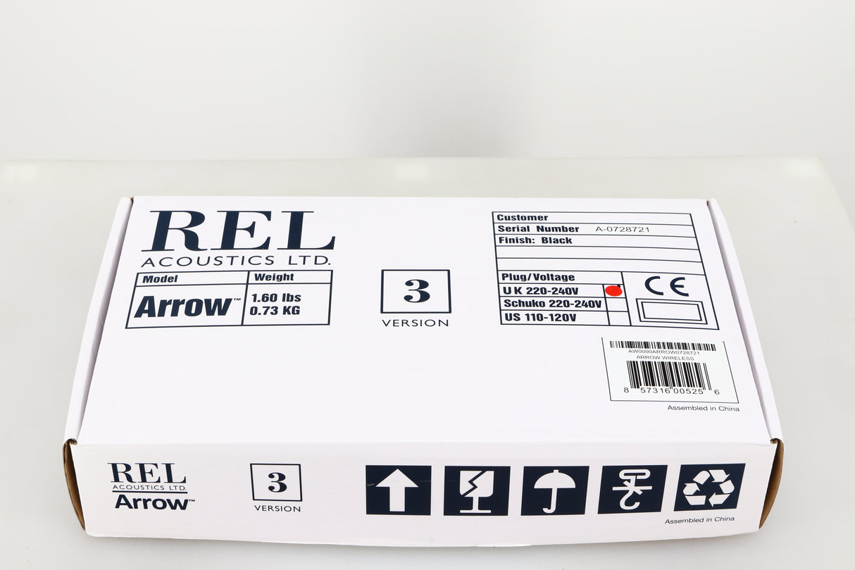 Box for a used REL Arrow V3 Wireless Subwoofer Transmitter