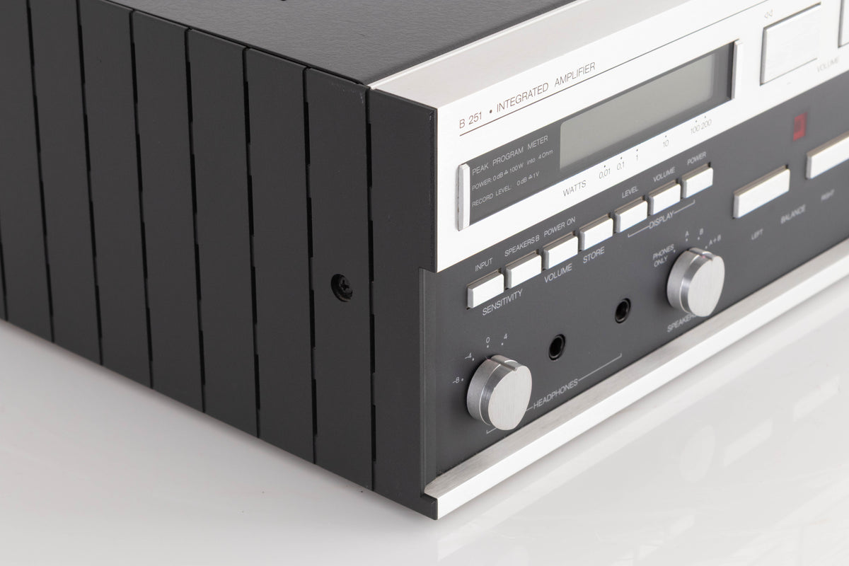 Front left corner of a used Revox B251 Integrated Amplifier