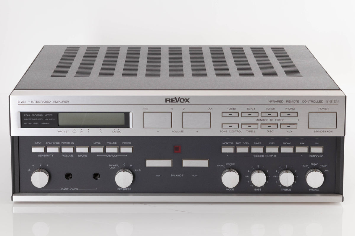 Front view of a used Revox B251 Integrated Amplifier