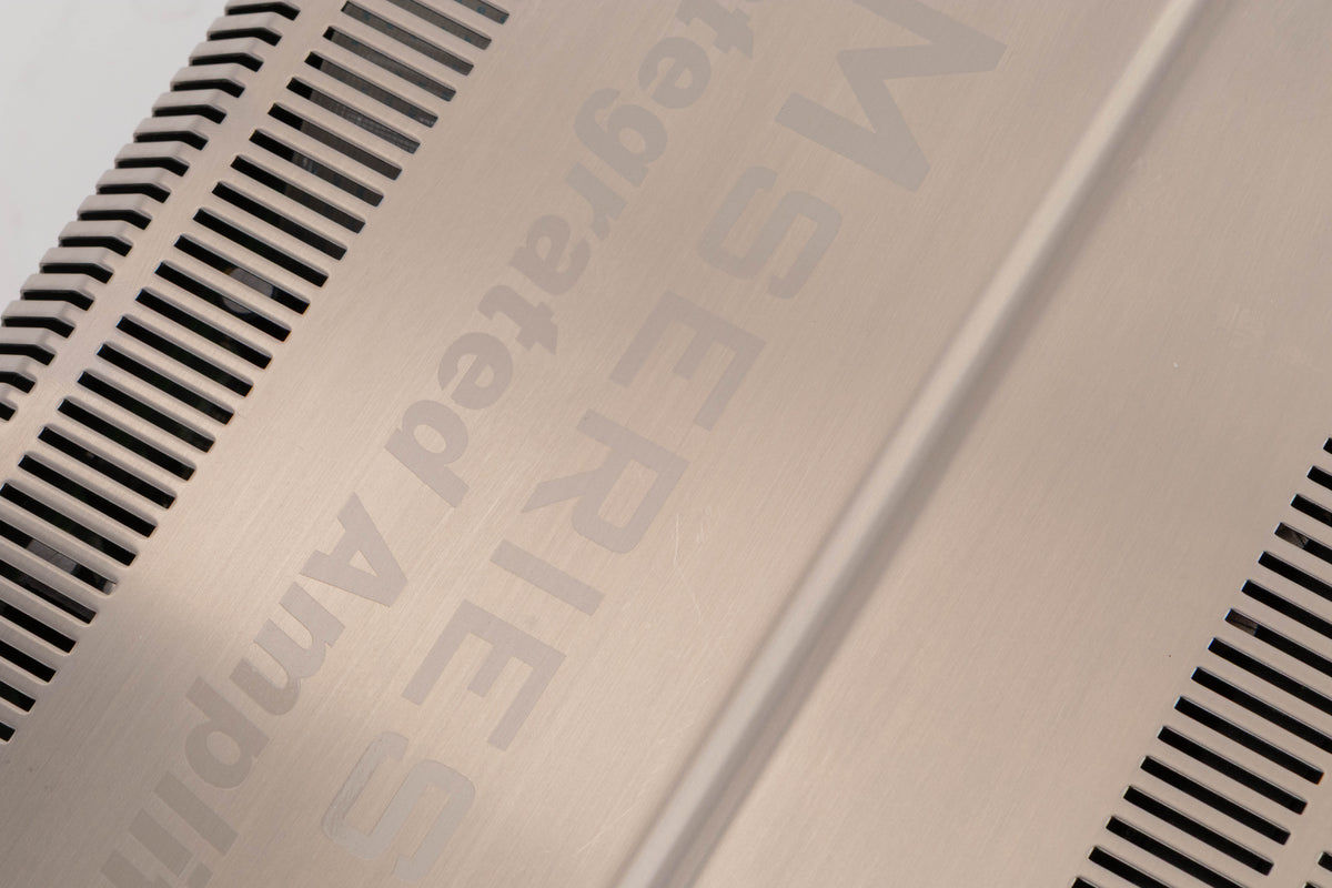 Close up view of a used Roksan Caspian M2 Integrated Amplifier in Black
