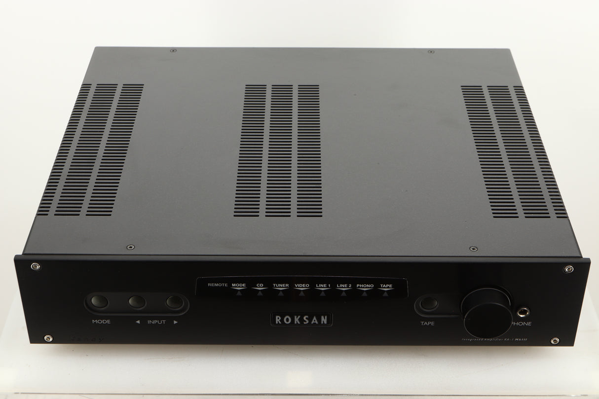 Top view of a used Roksan Kandy KA-1 MkIII Integrated Amplifier in Black finish