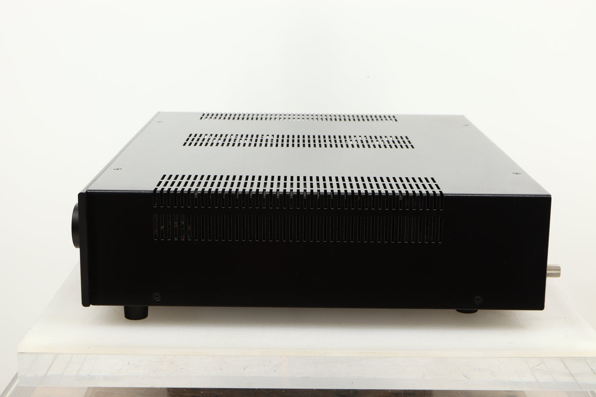 Side view of a used Roksan Kandy KA-1 MkIII Integrated Amplifier in Black finish