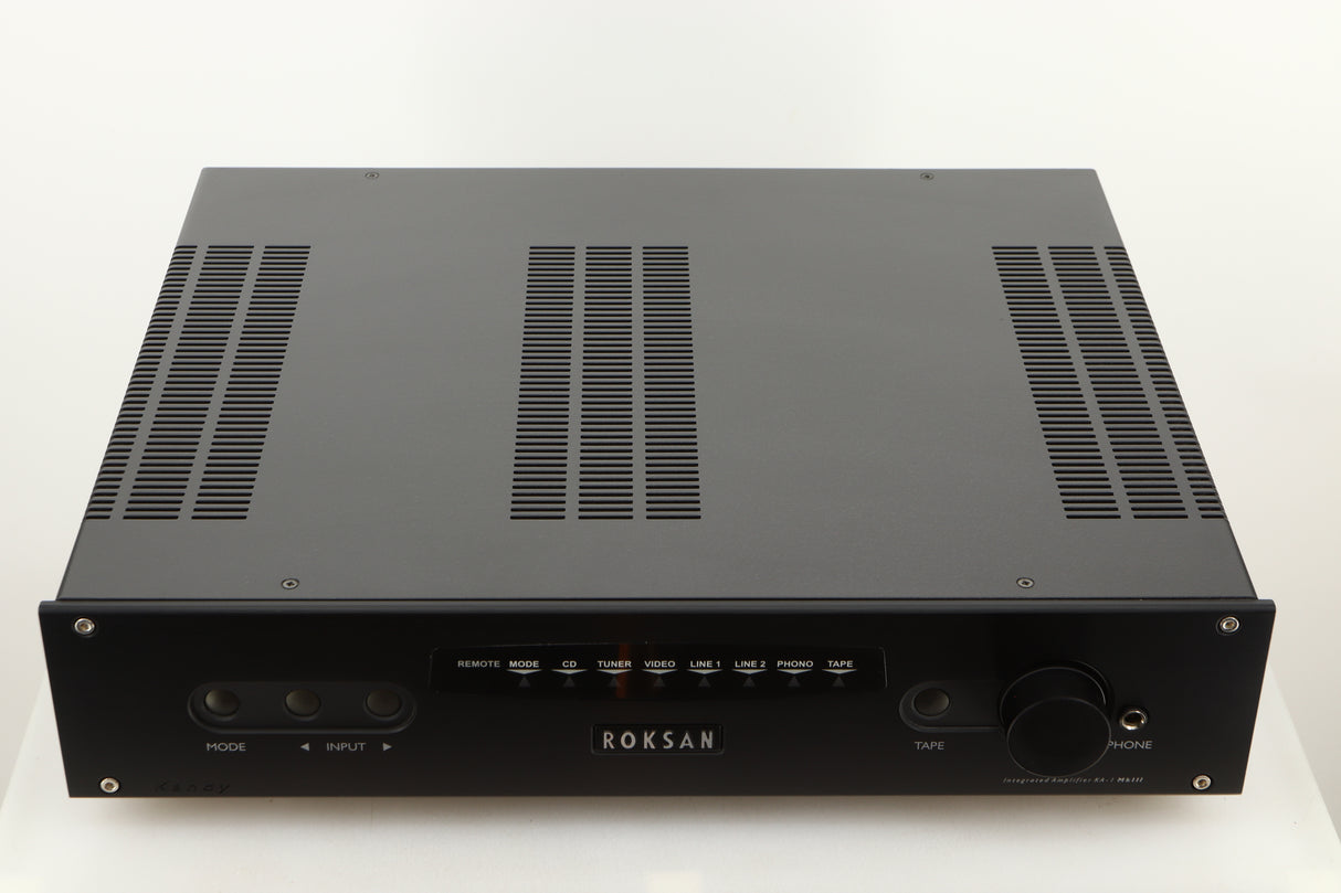 Top view of a used Roksan Kandy KA-1 MkIII Integrated Amplifier in Black finish