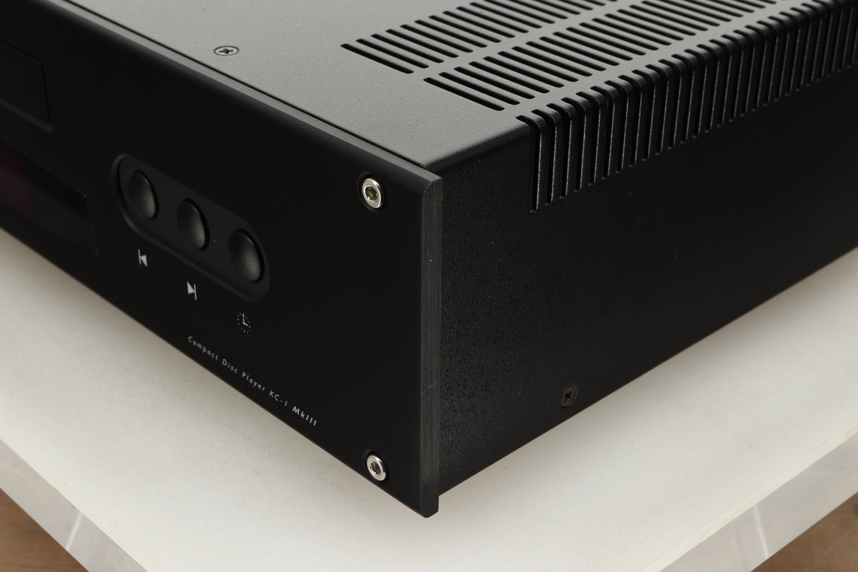 Front right corner view of a used Roksan Kandy KC1 MkIII CD Player in Black finish