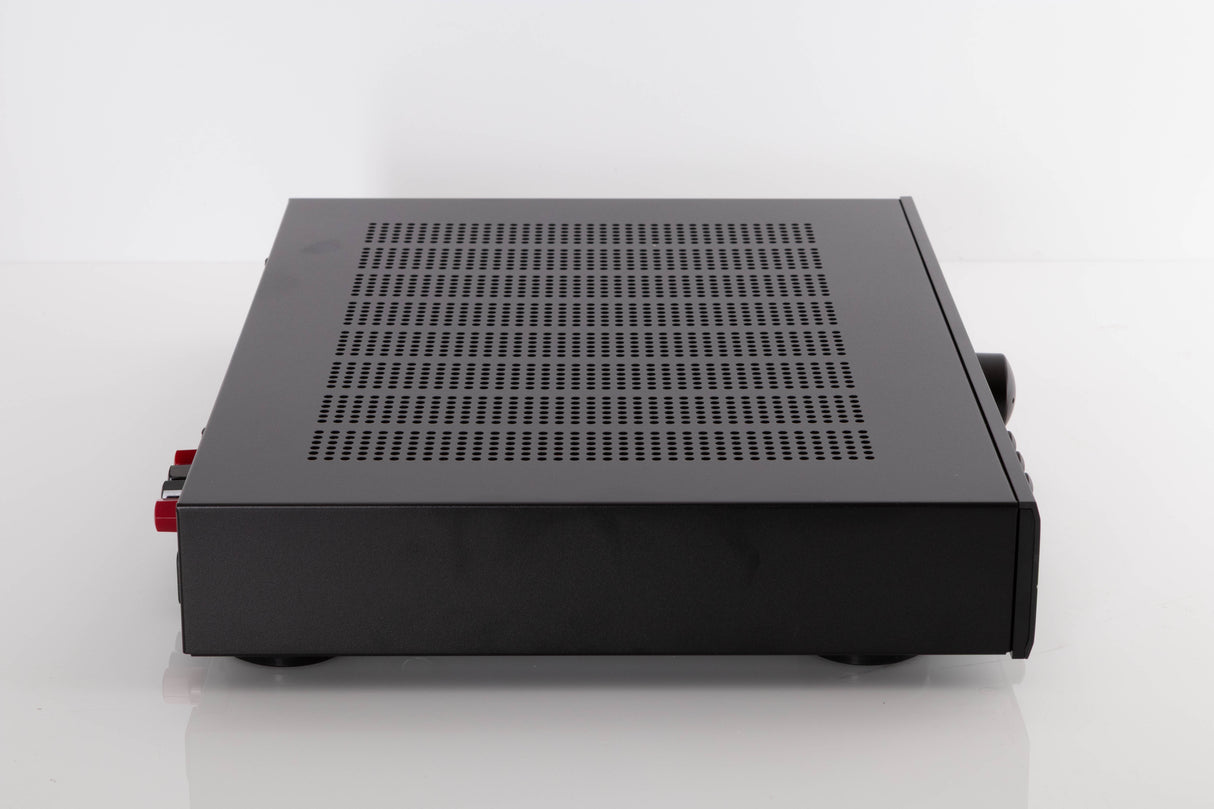 Side view of a used Rotel A10 MKII Integrated Amplifier in Black finish