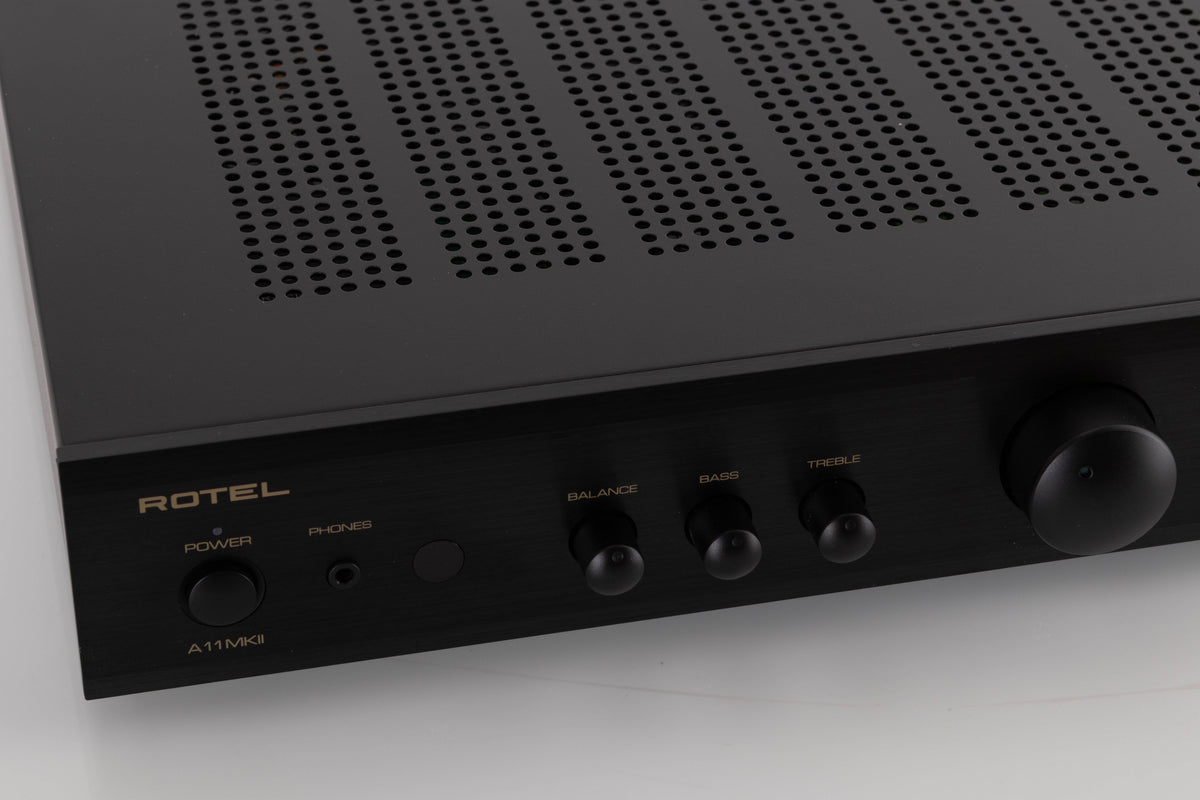 Close up view of a used Rotel A11MKII Integrated Amplifier