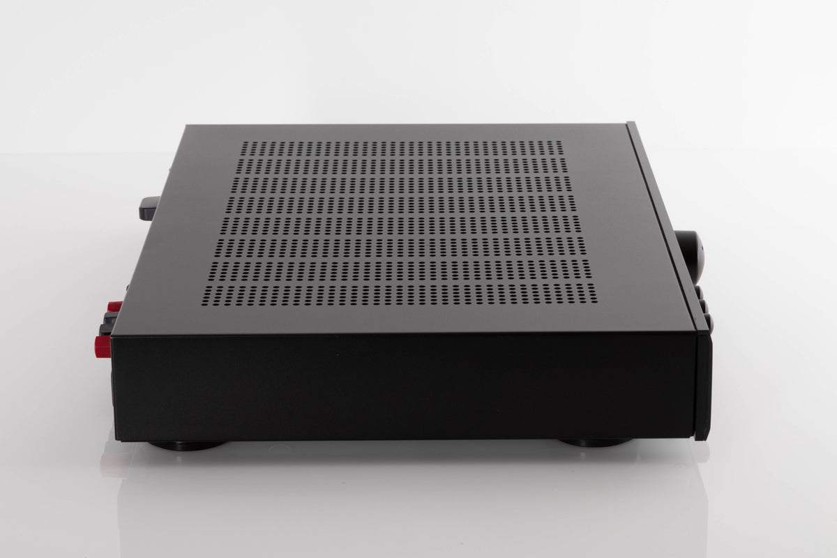 Side view of a used Rotel A11MKII Integrated Amplifier
