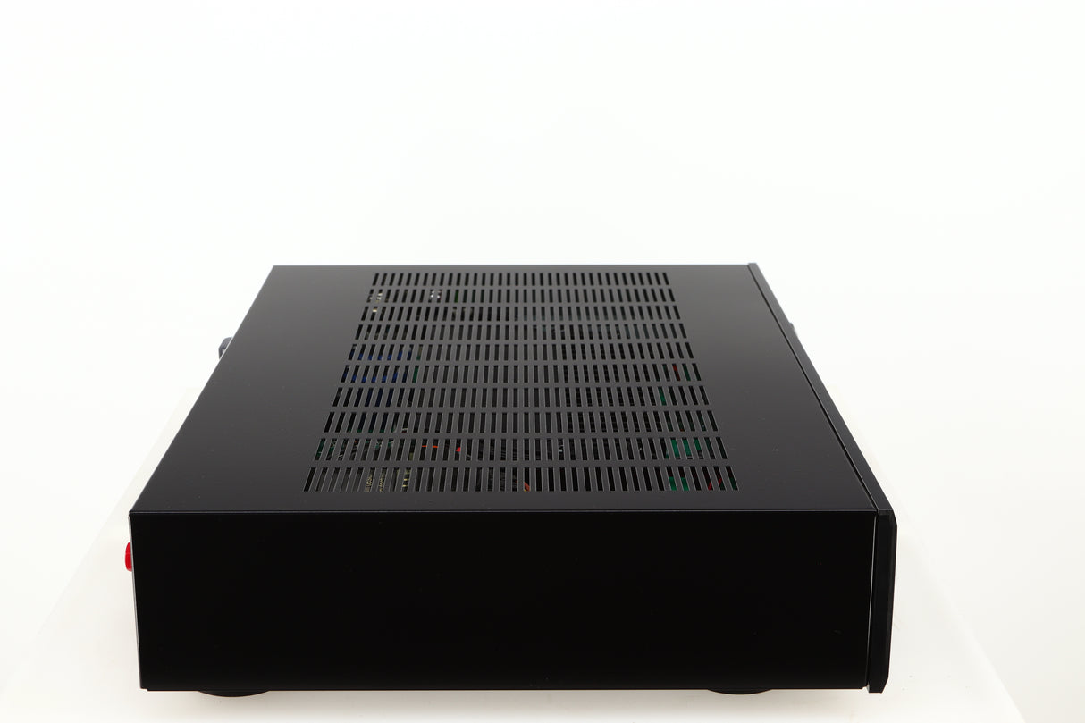 Left side view of a used Rotel A14 MKII Integrated Amplifier in a black finish